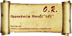 Oppenheim Renátó névjegykártya